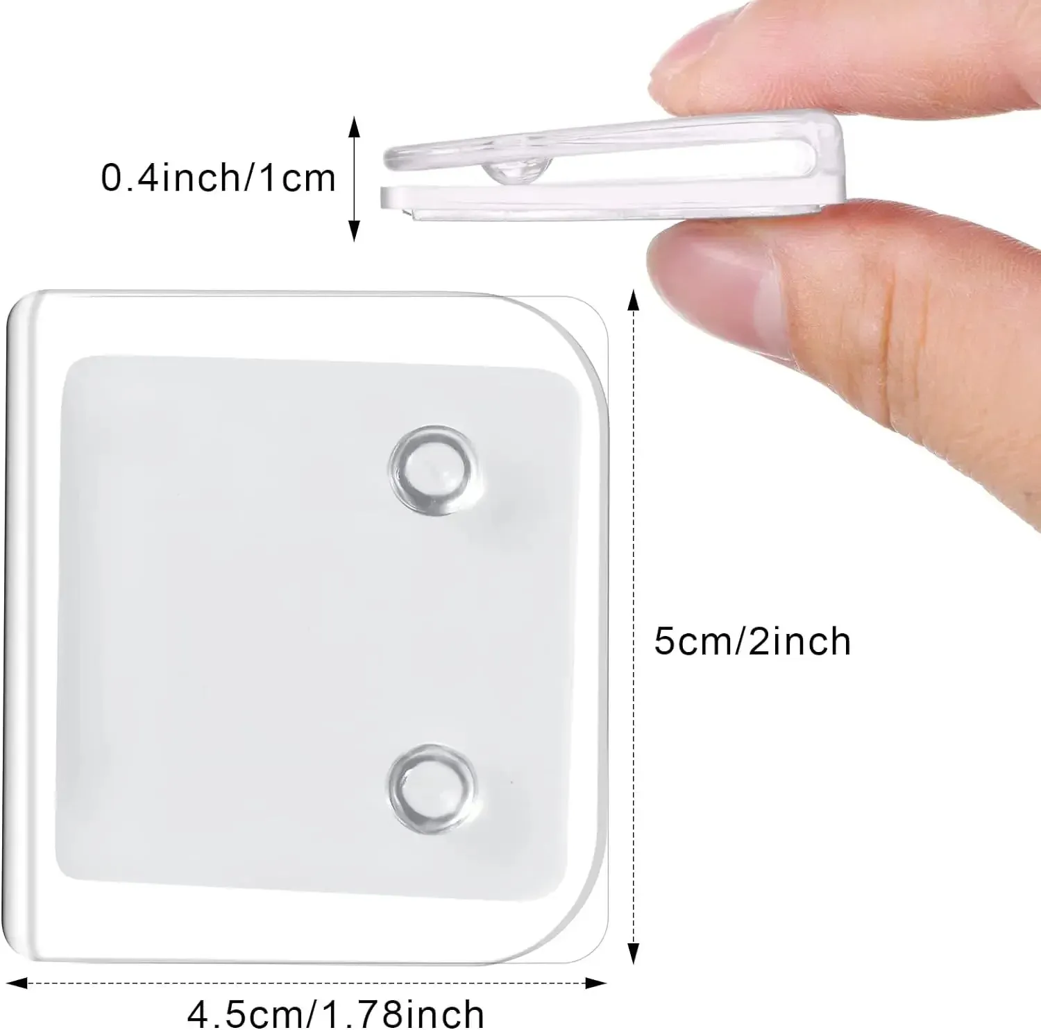2 PC / Transparent Plastic Shower Curtain Clips Holder