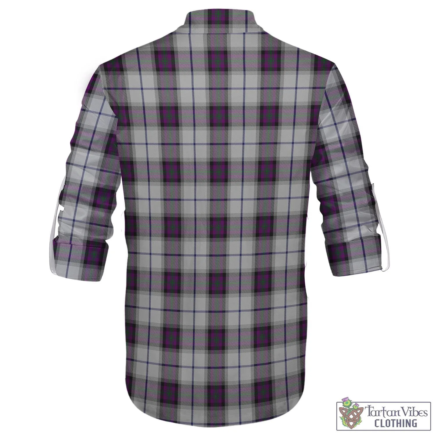 Alexander of Menstry Dress Tartan Men's Scottish Traditional Jacobite Ghillie Kilt Shirt with Family Crest