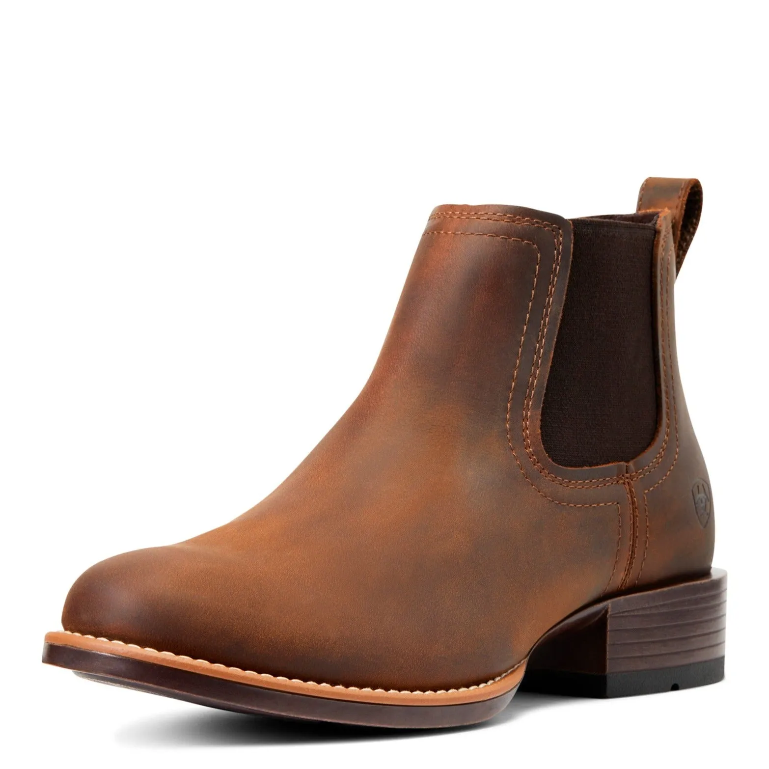 Ariat Men's Booker Ankle Boot Round Toe Brown