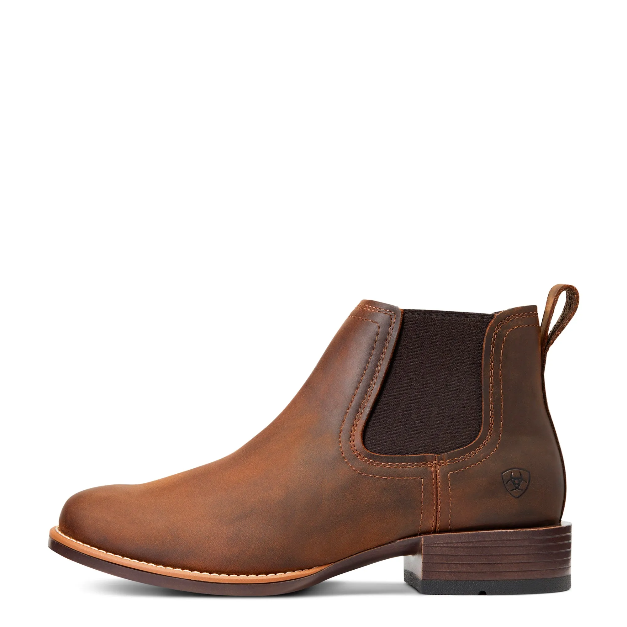 Ariat Men's Booker Ankle Boot Round Toe Brown