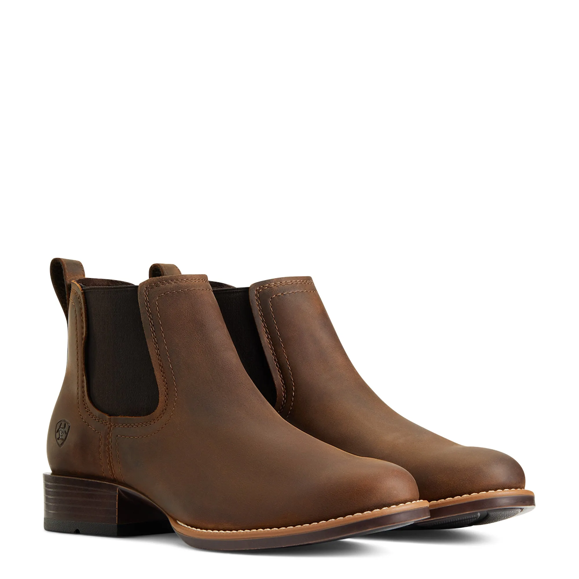 Ariat Men's Booker Ankle Boot Round Toe Brown