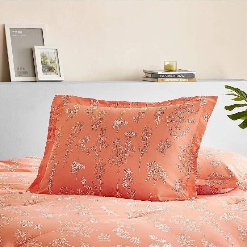Bedsure King 3 Piece Bedding Set, Coral