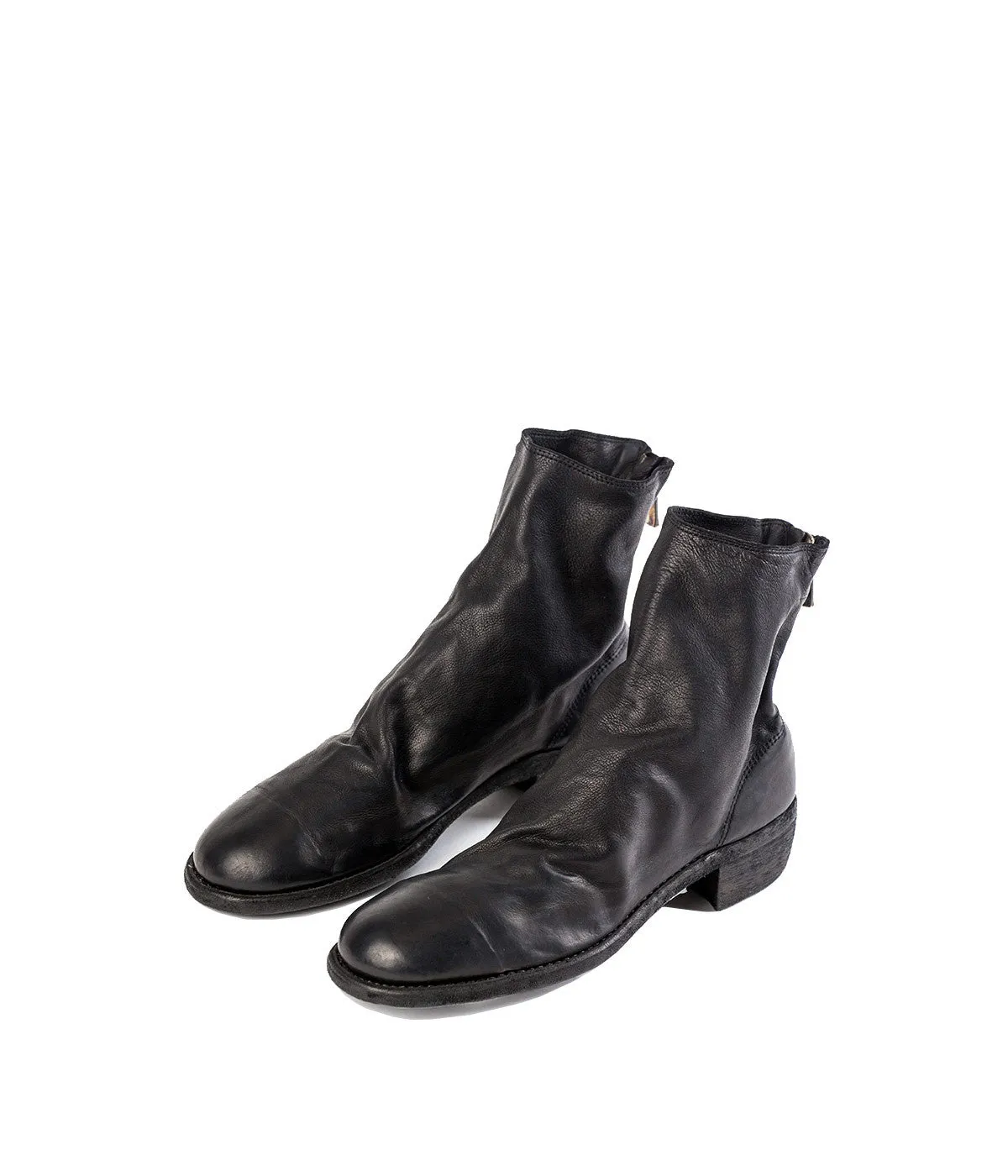 Black Full Grain Ankle Boots