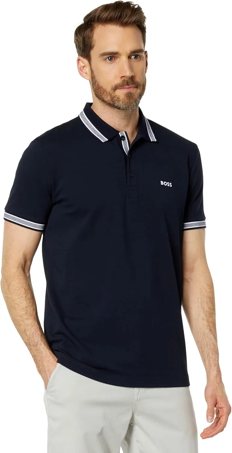 BOSS Paddy Cotton Polo Whale Blue MD