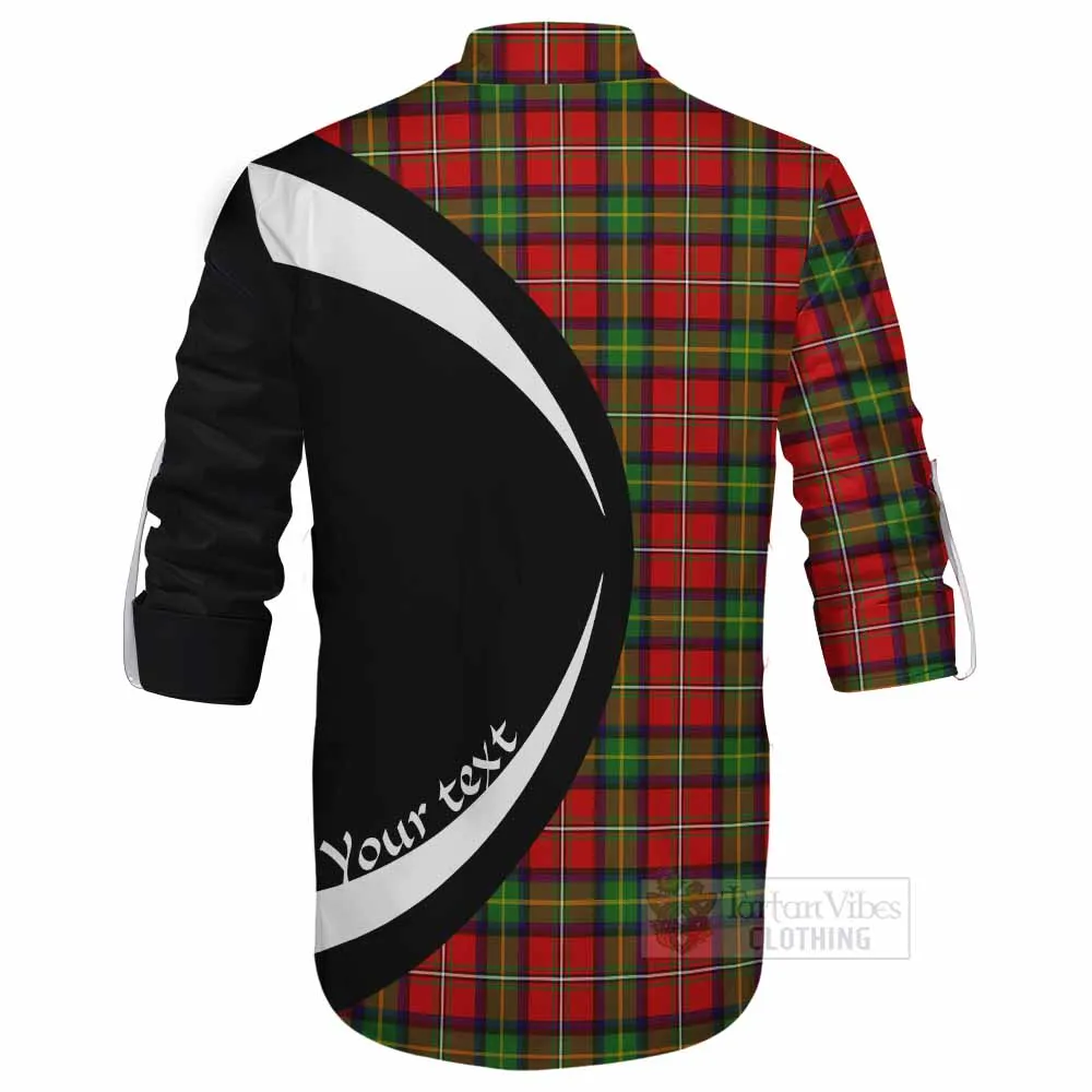 Boyd Tartan Ghillie Kilt Shirt with Family Crest Circle Style