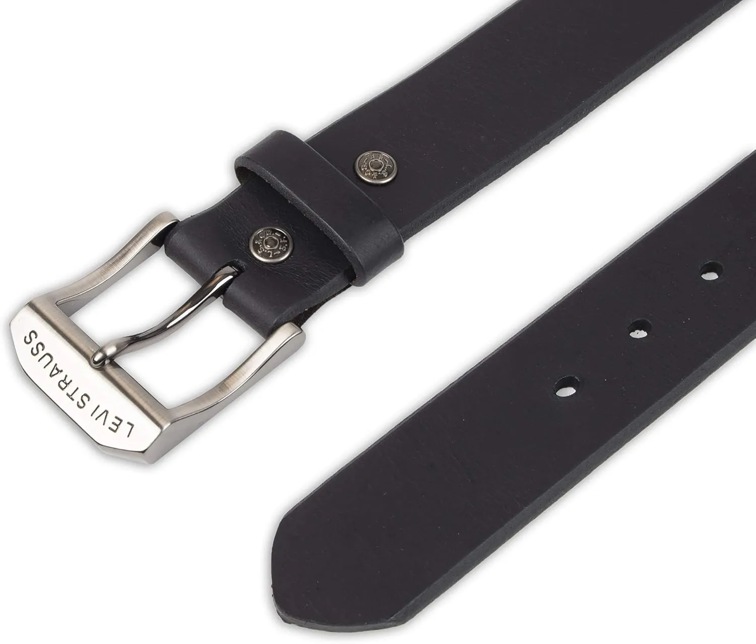 Brown Leather Belt with Roller Buckle by Levi's