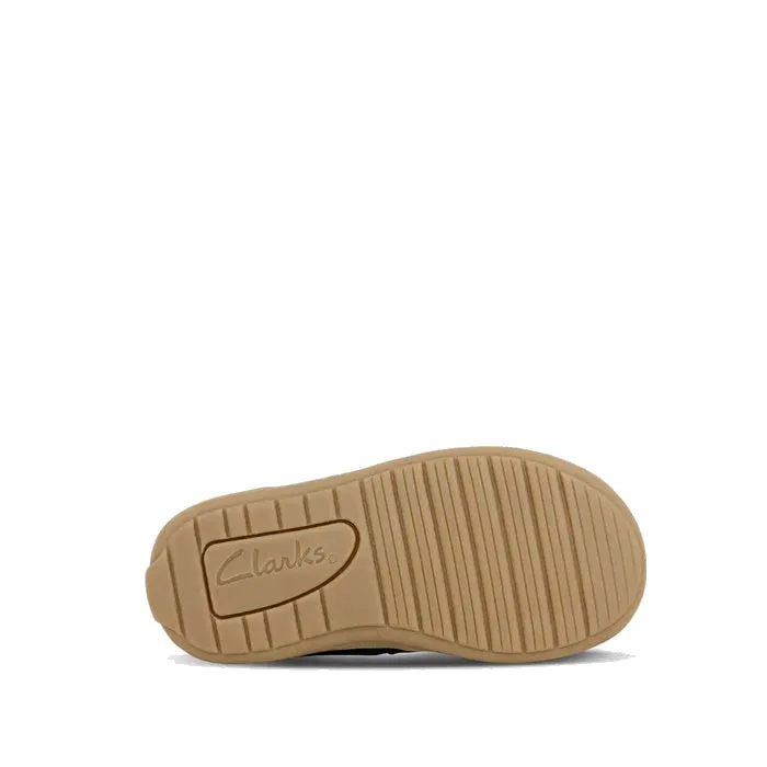 Clarks Kids Marcela Leather Boot Navy D Width Narrow