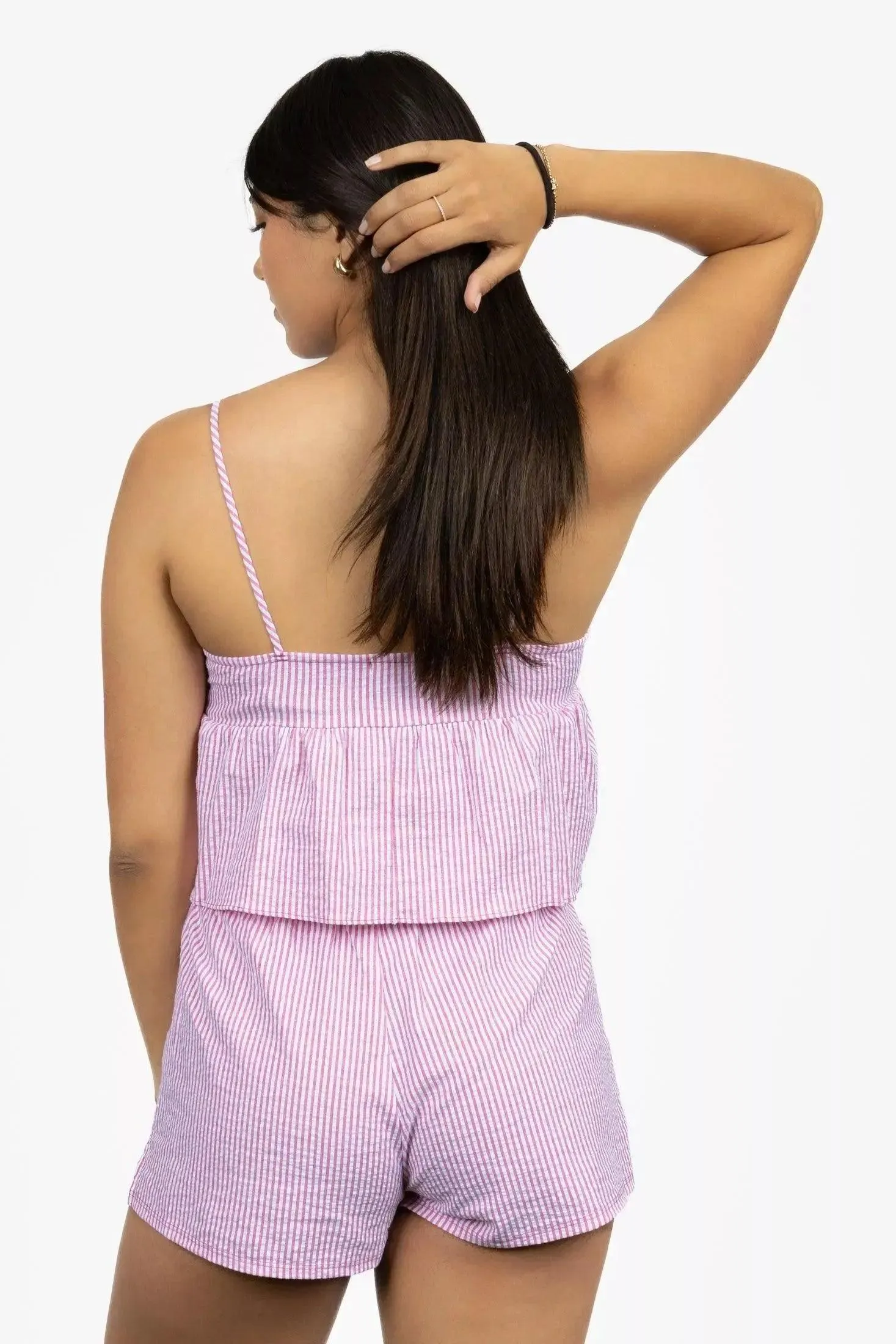 Crop Top w/ Ruffles & Matching Shorts Set