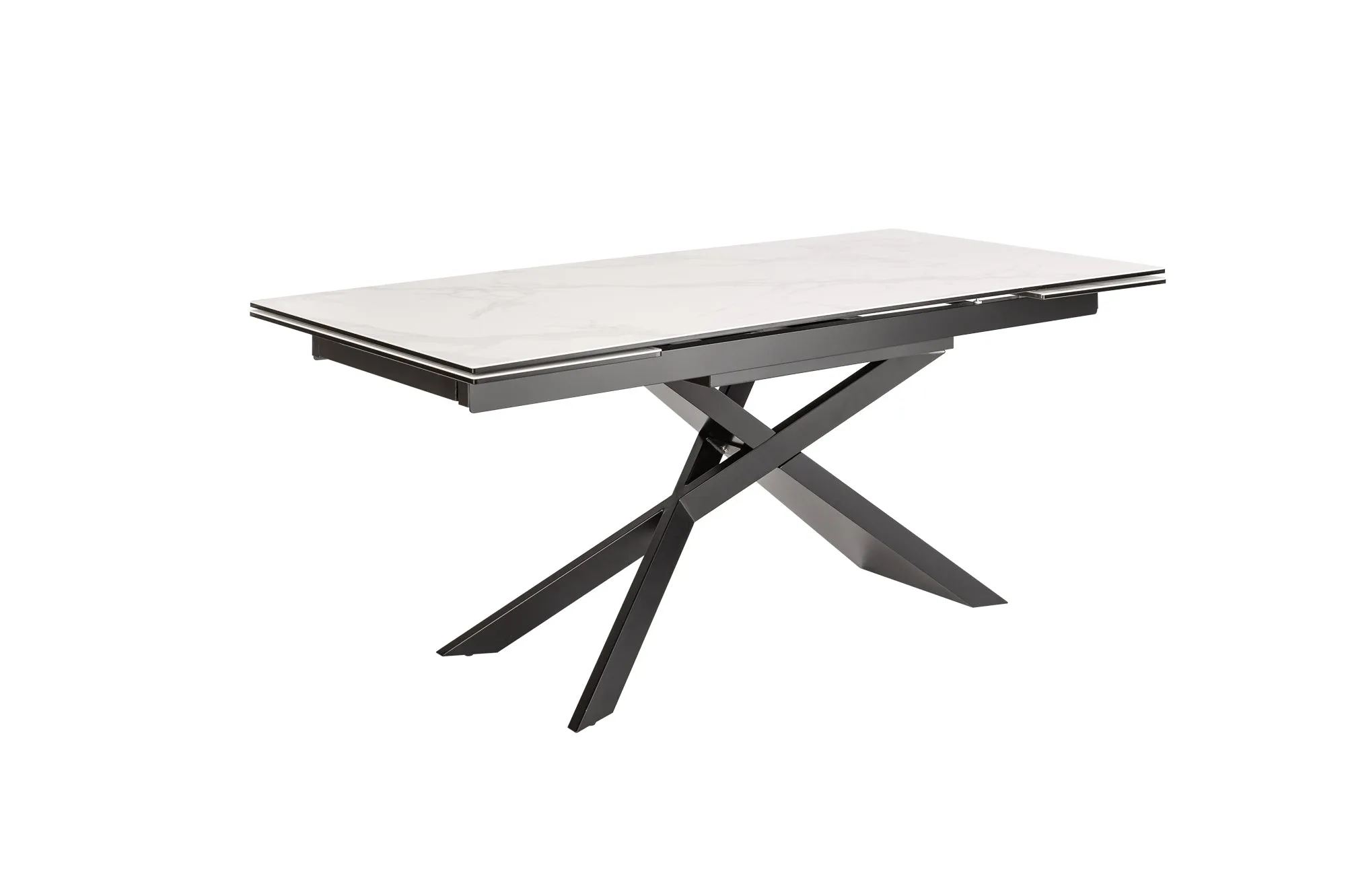 Dining Table Galactic 180-220-260cm Ceramic White Marble Look