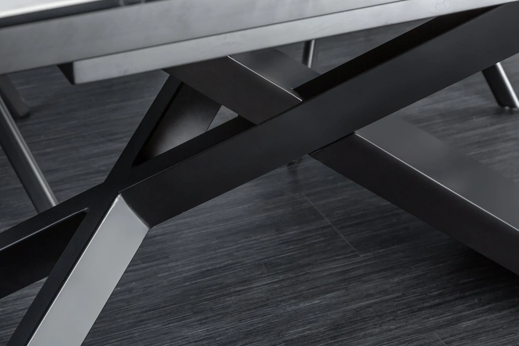 Dining Table Galactic 180-220-260cm Ceramic White Marble Look