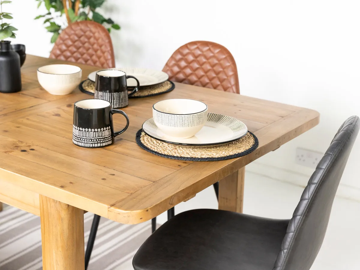 Exeter Extendable Dining Table (140cm - 180cm) & Bogart Dining Chairs