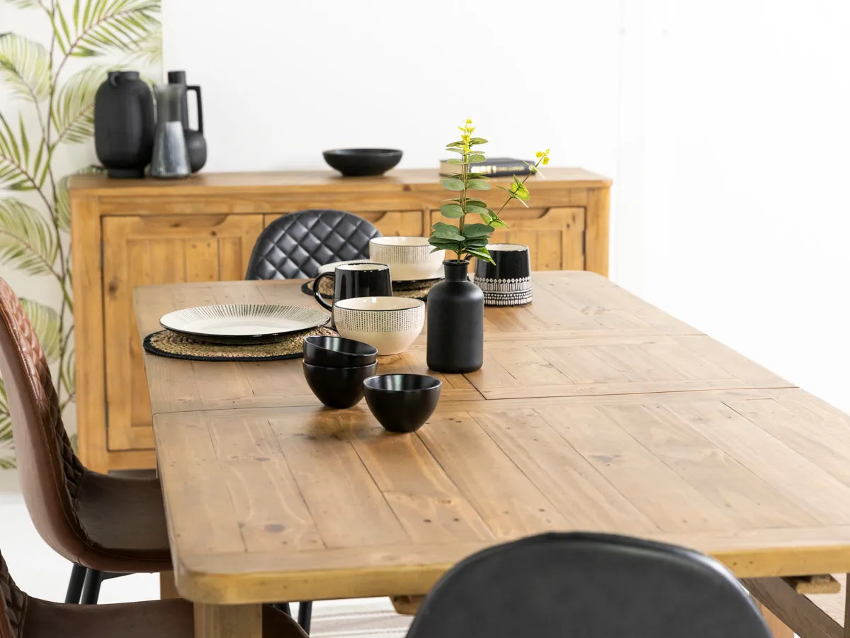 Exeter Extendable Dining Table (140cm - 180cm) & Bogart Dining Chairs