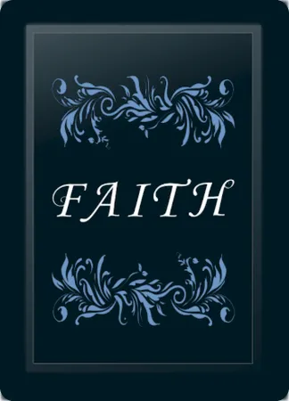 Faith Floral Horizontal Blue Logo Panel