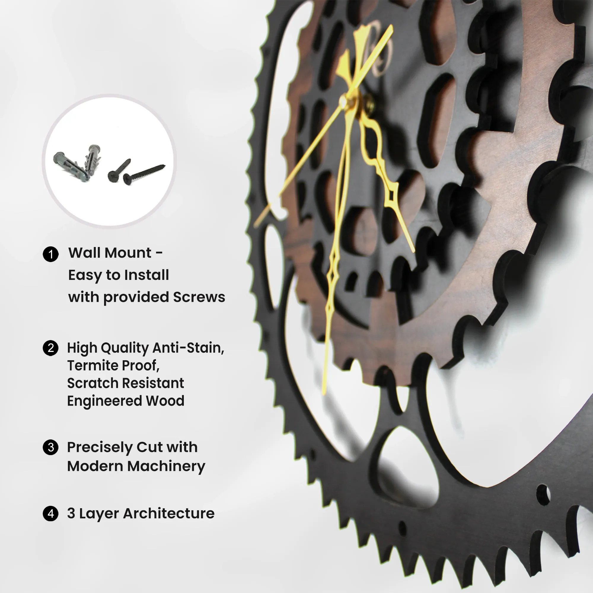 Gears of Time: Chic Wall Clock for the Modern Home
