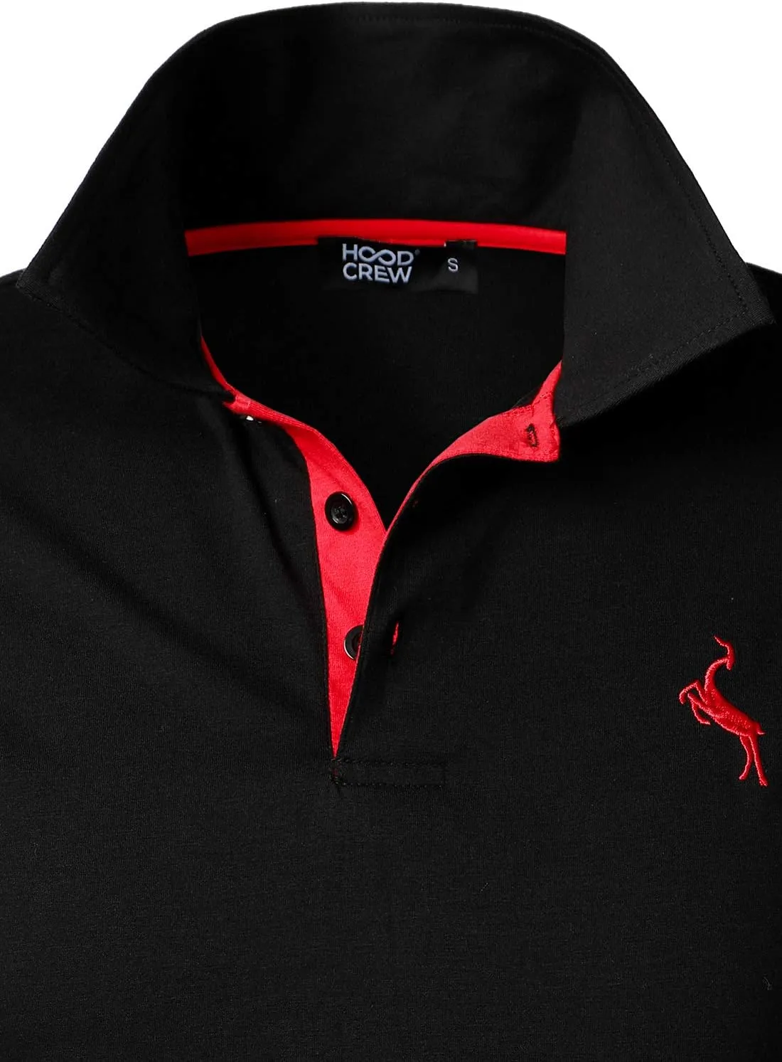 HOOD CREW Men??s Classic Polo Shirt Short Sleeve Shirts Lightweight Casual Tops