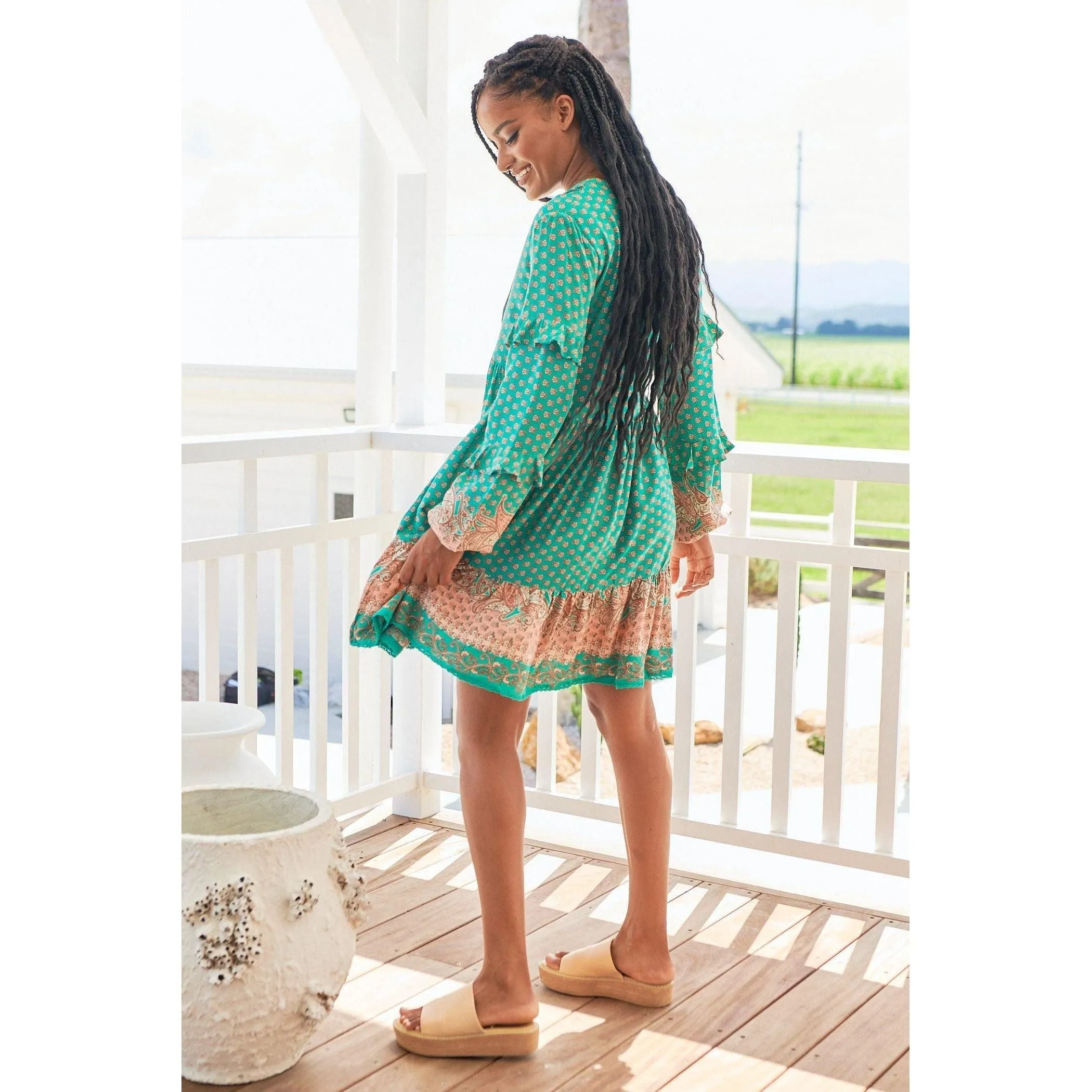 JAASE Jade Print Fey Mini Dress
