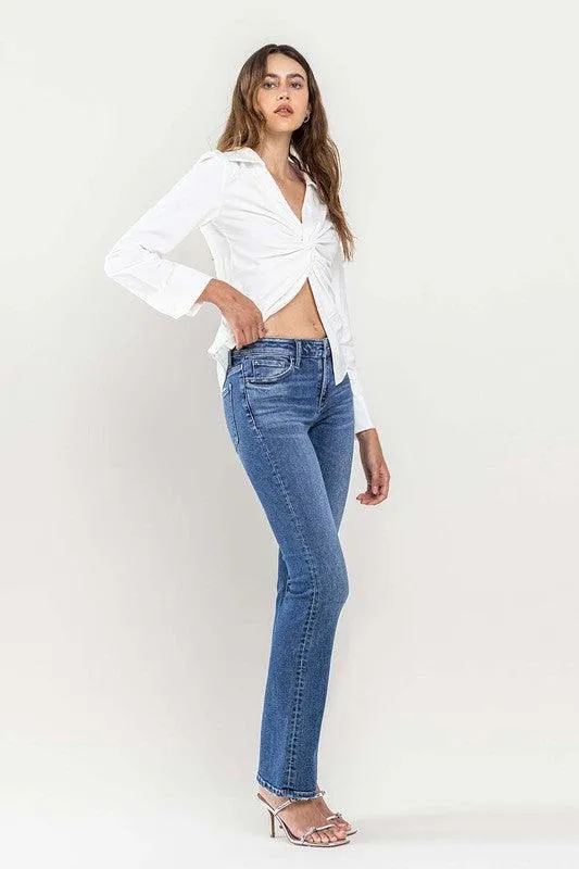 Jacqueline Low Rise Slim Bootcut Jeans