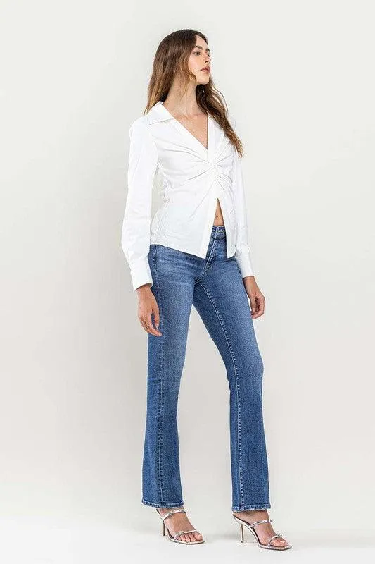 Jacqueline Low Rise Slim Bootcut Jeans