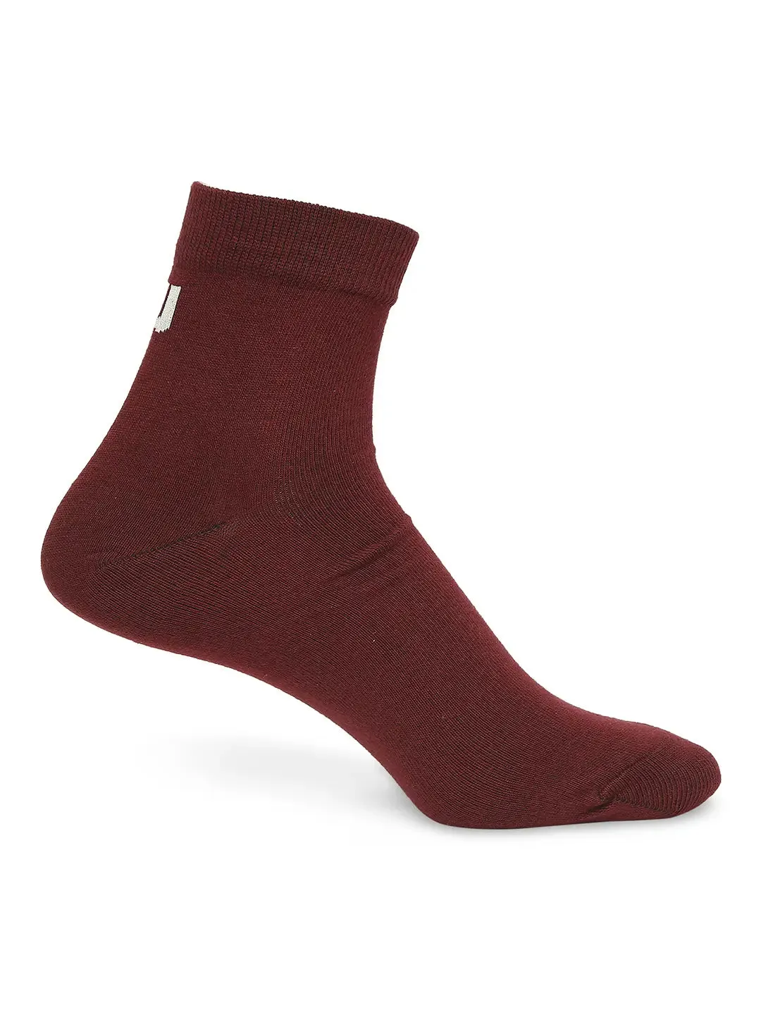 Men Premium Navy & Maroon Ankle Length Socks - Pack Of 2- Underjeans By Spykar