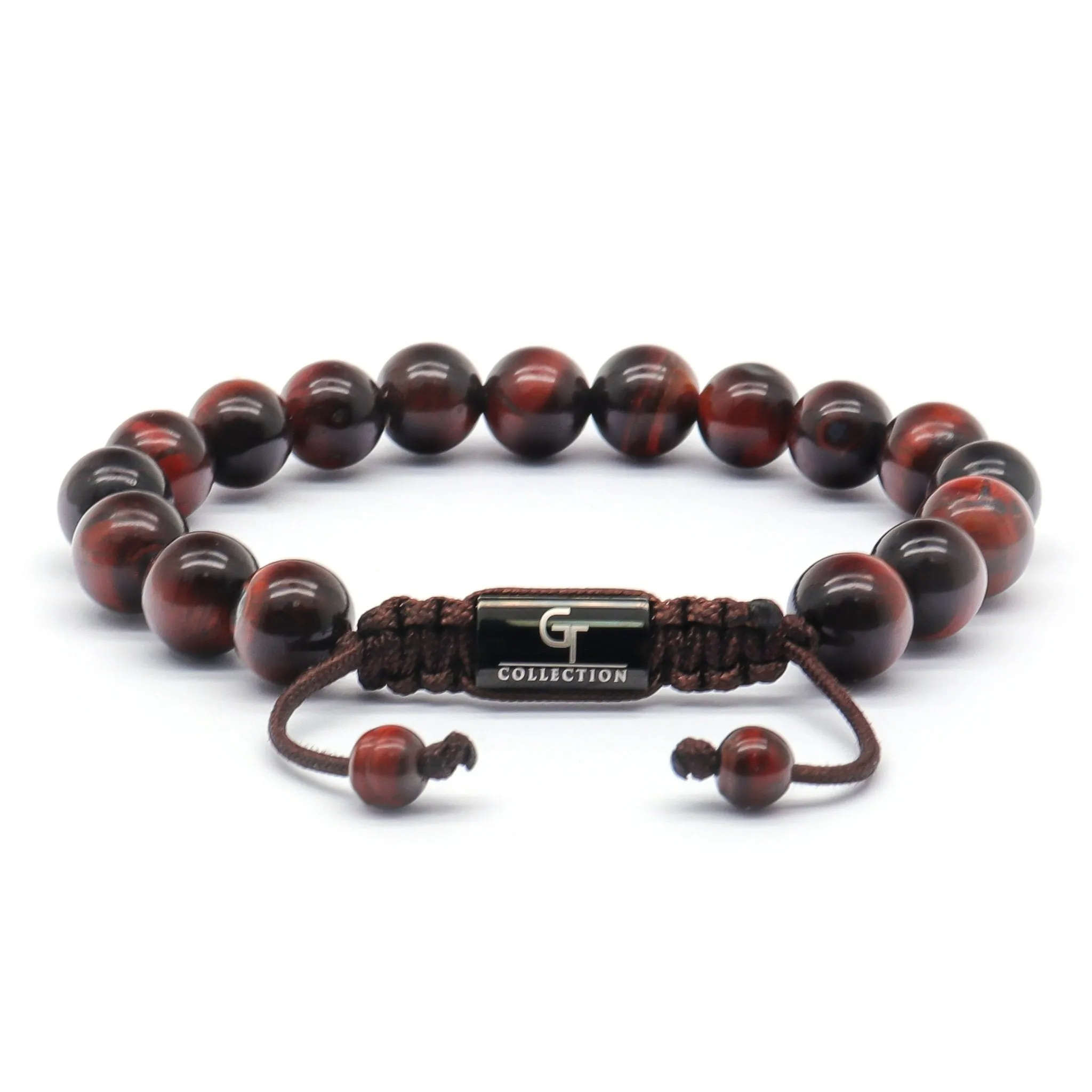 Men's RED TIGER EYE Beaded Bracelet