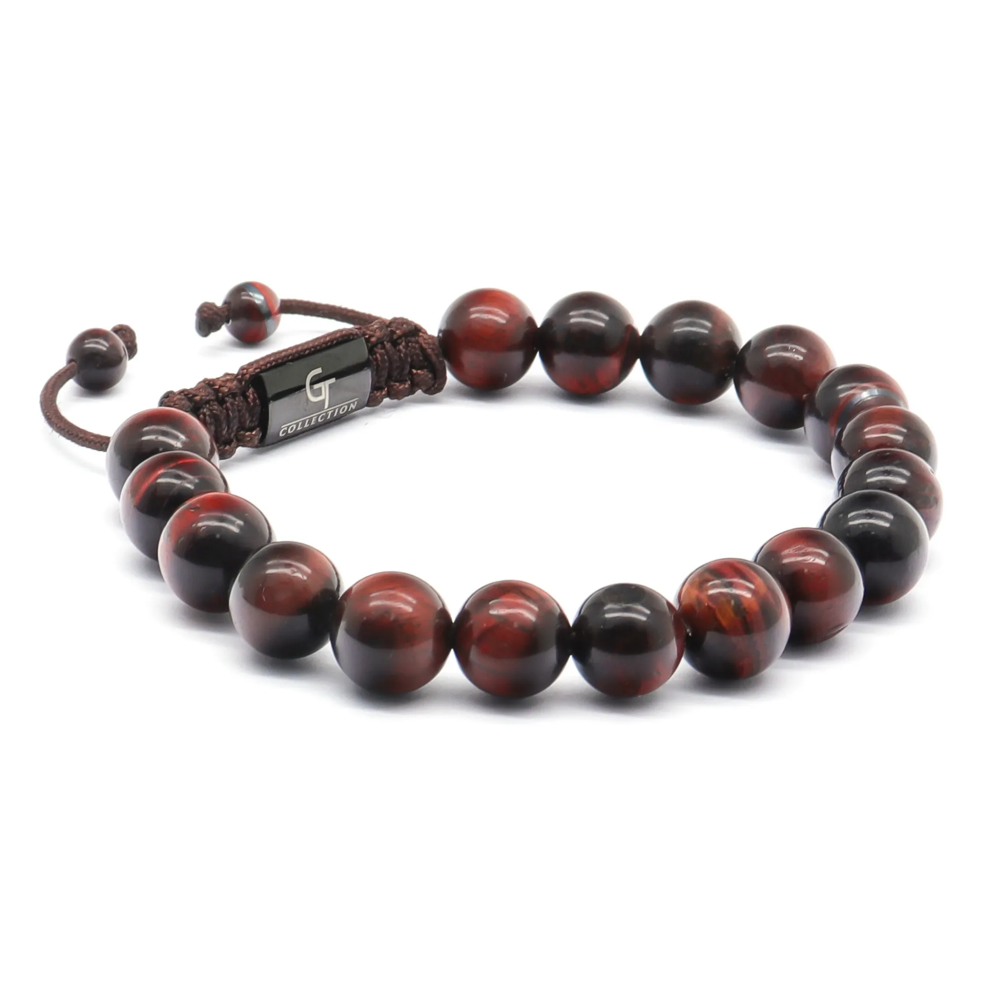 Men's RED TIGER EYE Beaded Bracelet