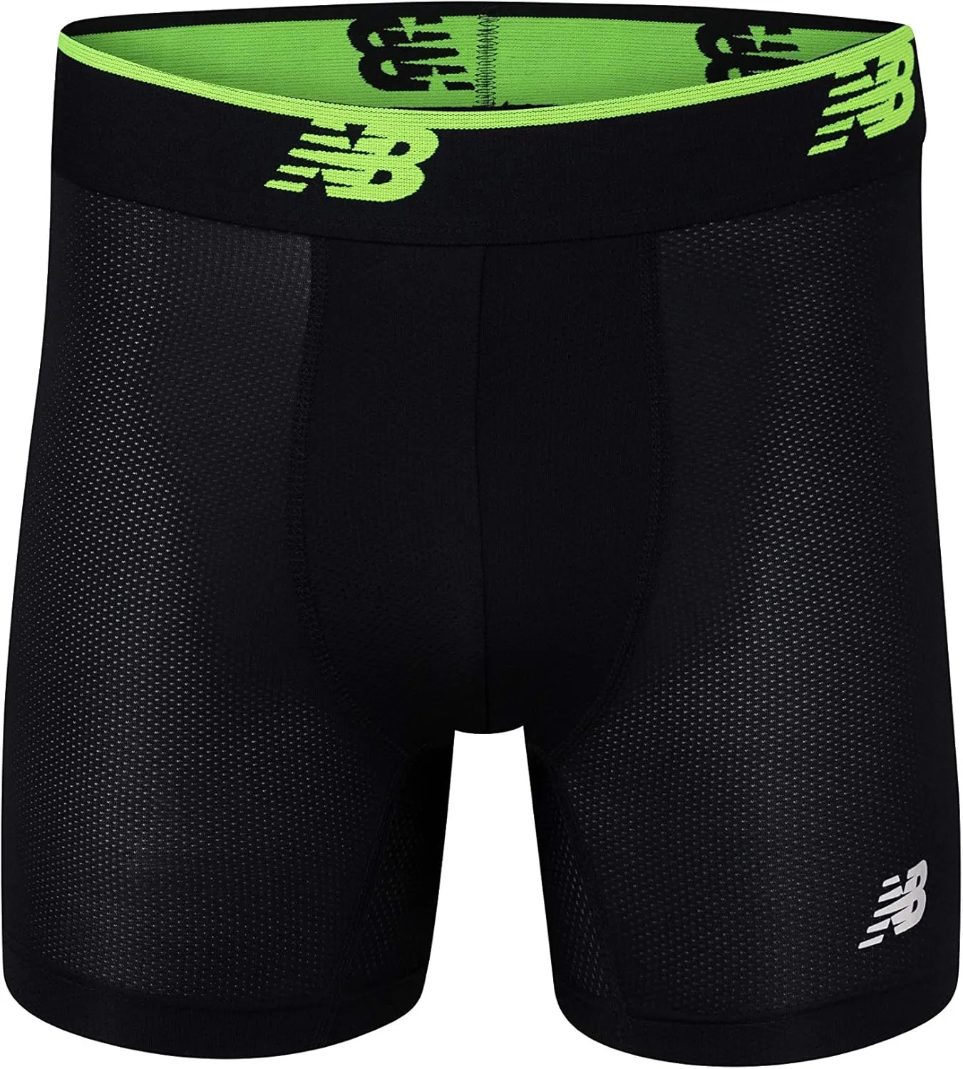 New Balance Men's Mesh Jersey Performance Wicking No Fly Boxer Briefs Underwear (4 Pack)