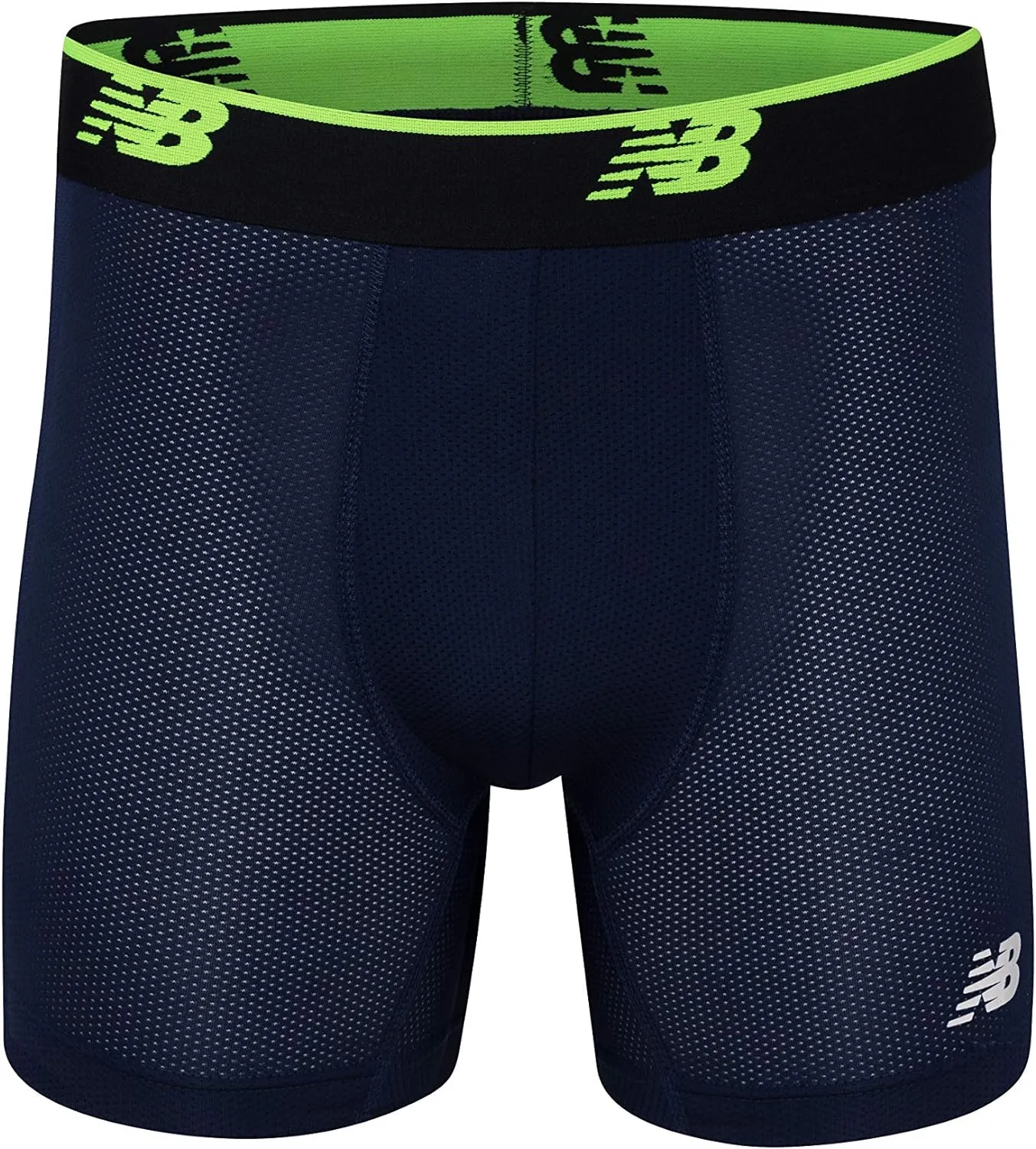 New Balance Men's Mesh Jersey Performance Wicking No Fly Boxer Briefs Underwear (4 Pack)