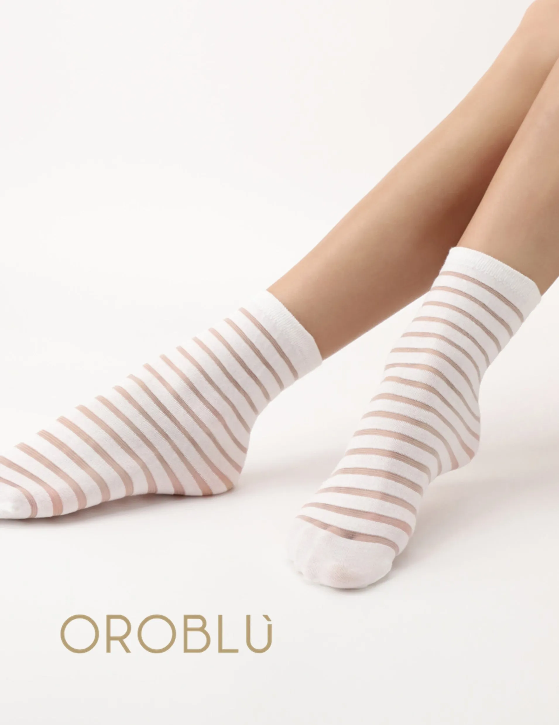 Oroblu Sale Section Ankle Socks (Twin Pack) Blue/White