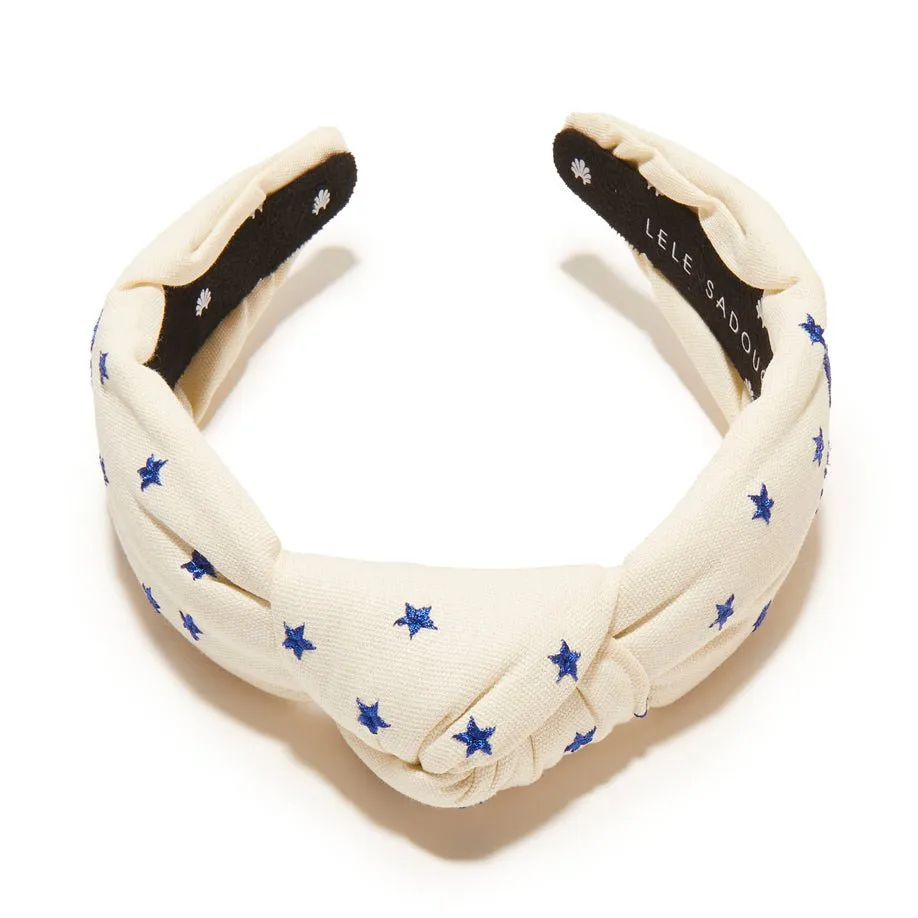 PHILADELPHIA 76ERS LELE SADOUGHI / NBA IVORY EMBROIDERED KNOTTED HEADBAND