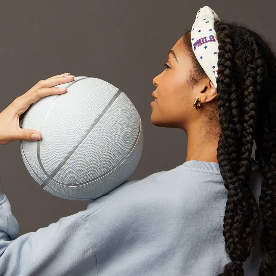 PHILADELPHIA 76ERS LELE SADOUGHI / NBA IVORY EMBROIDERED KNOTTED HEADBAND