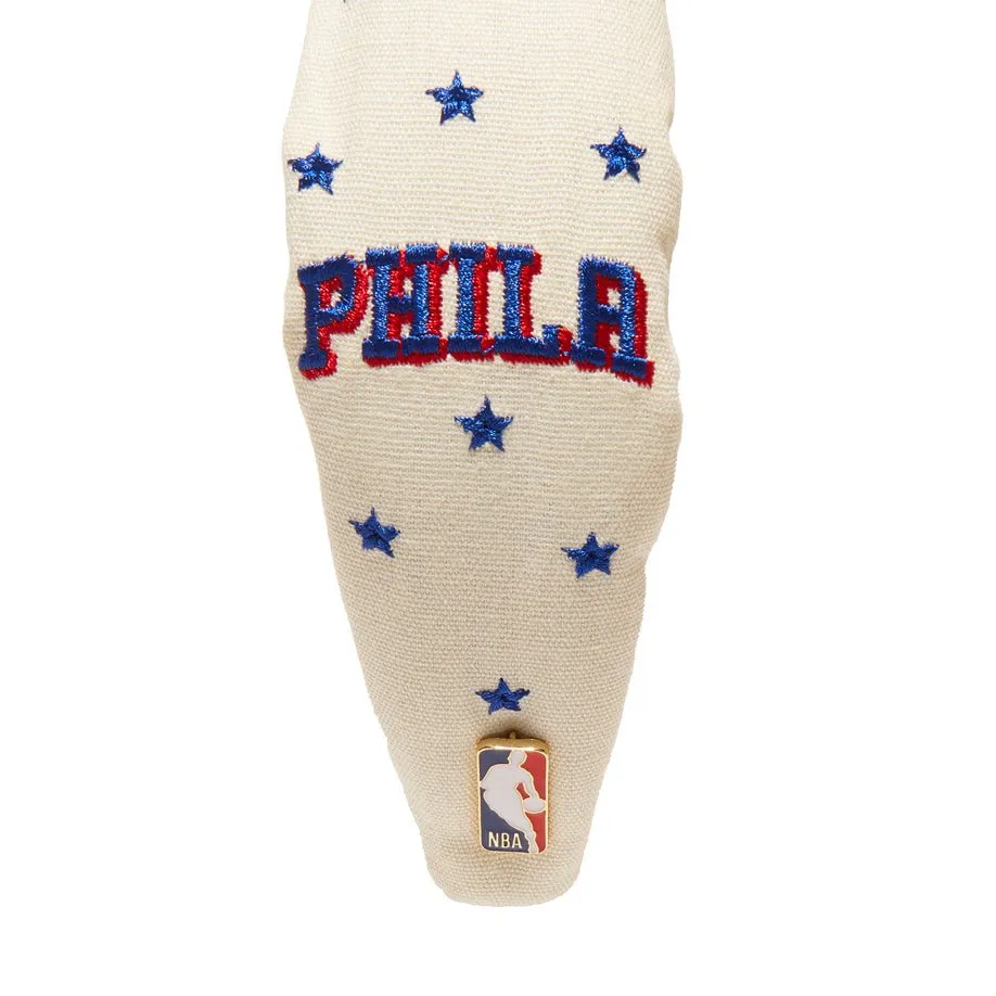 PHILADELPHIA 76ERS LELE SADOUGHI / NBA IVORY EMBROIDERED KNOTTED HEADBAND