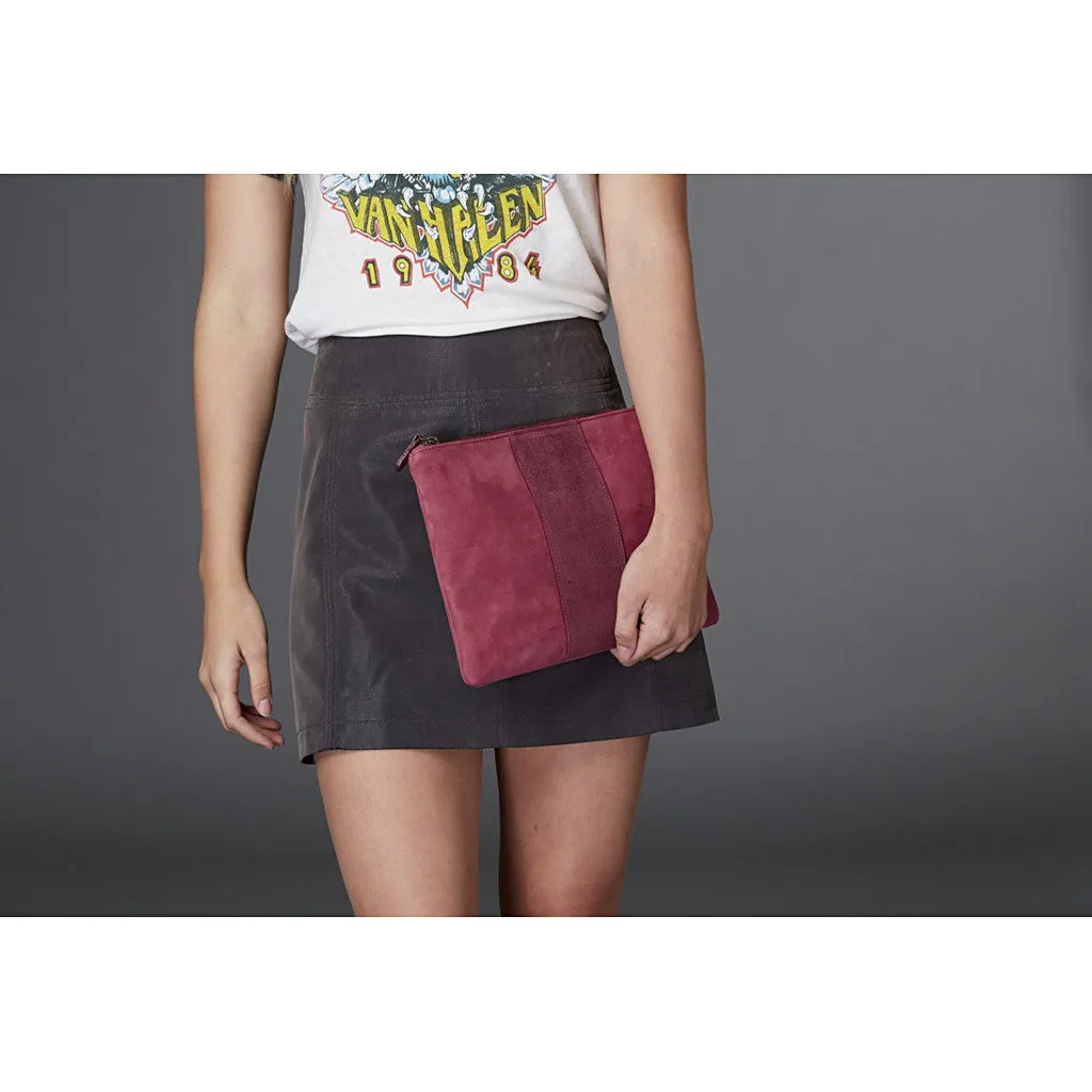 Pixie Clutch in Sangria Leather