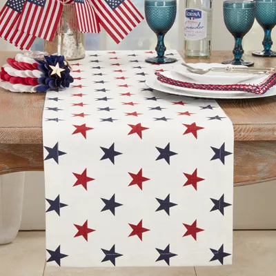 Red and Blue Stars Runner