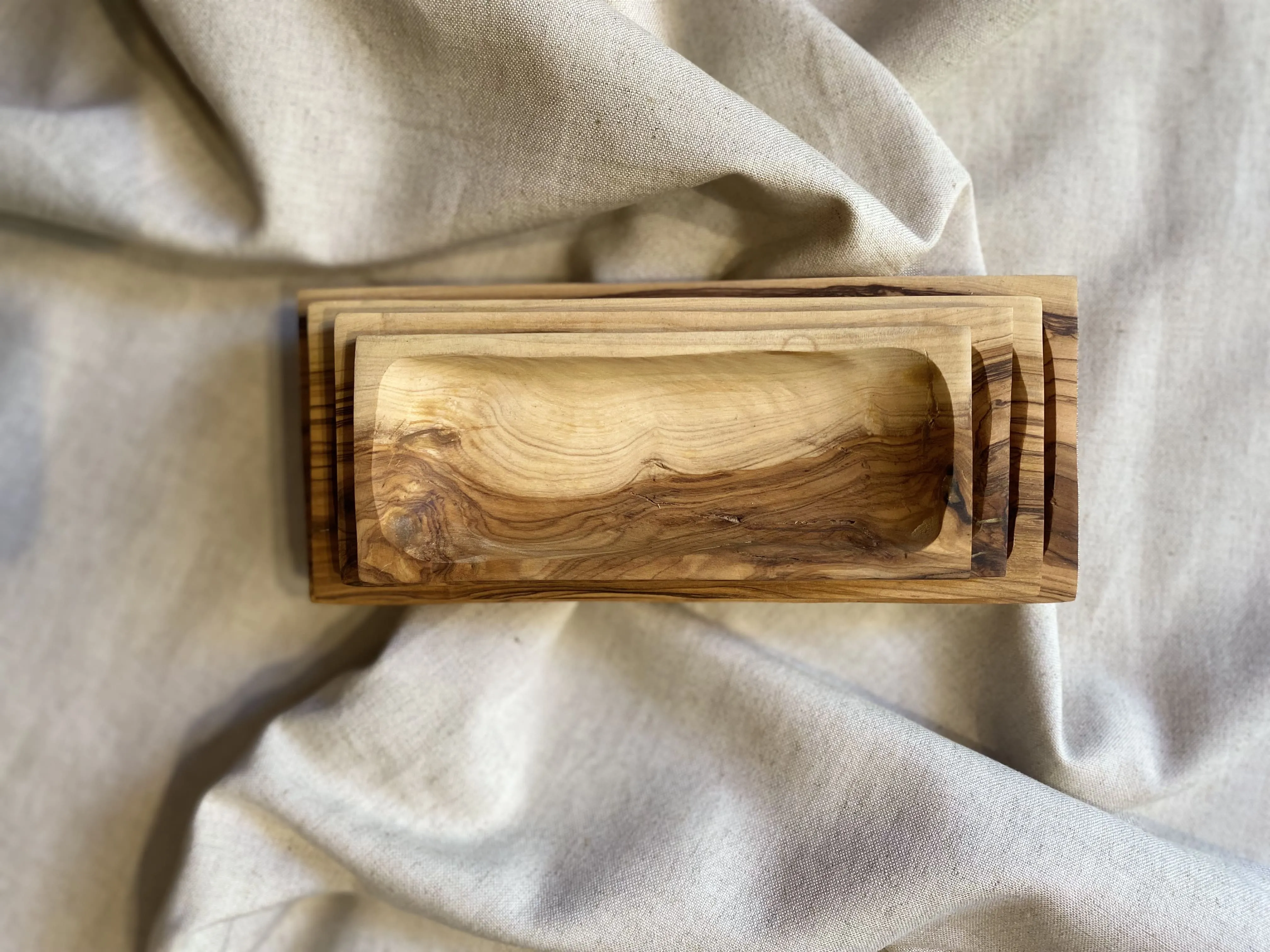 Set of Olive Wood Plates  (more styles)