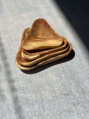 Set of Olive Wood Plates  (more styles)
