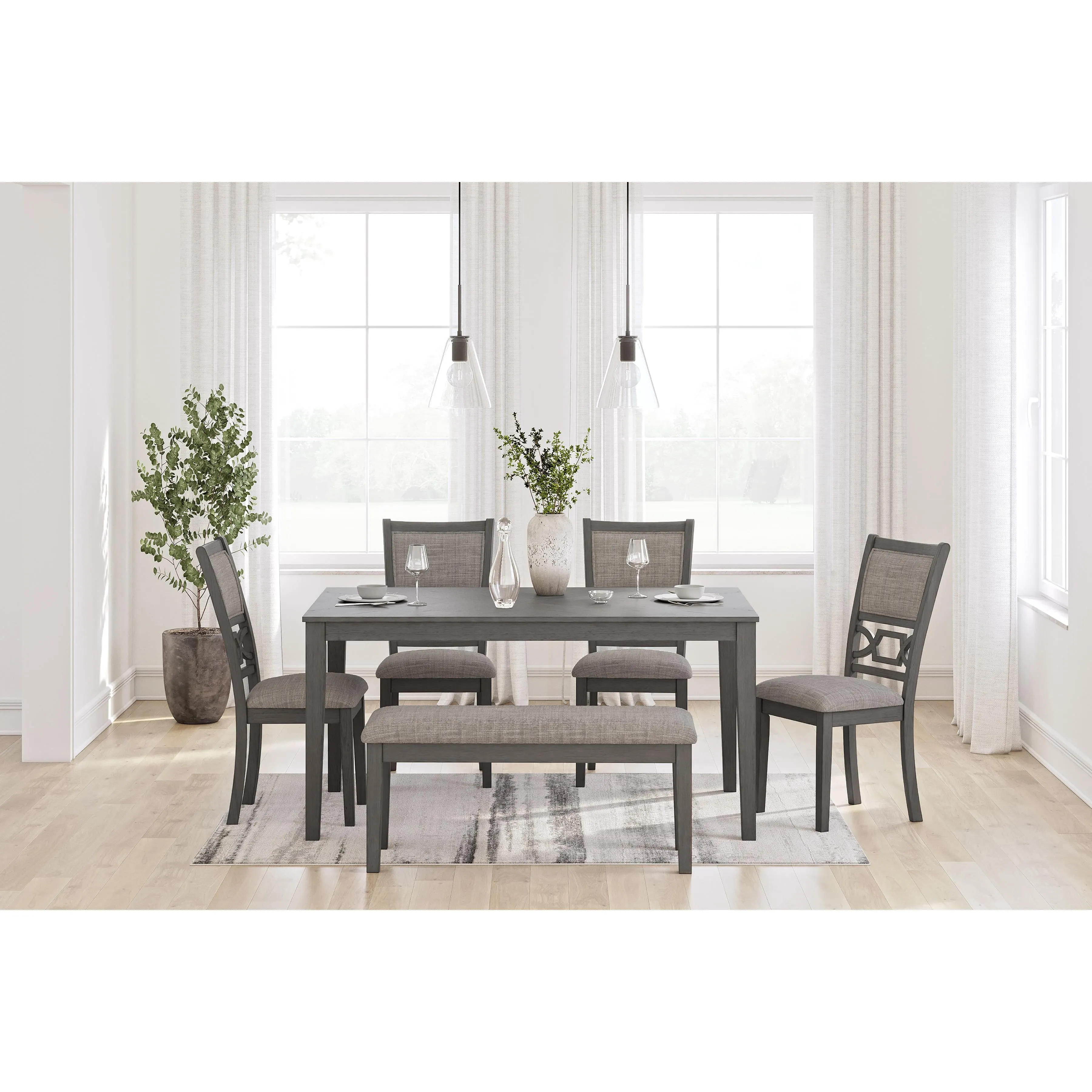Signature Design by Ashley Wrenning 6 pc Dinette D425-325
