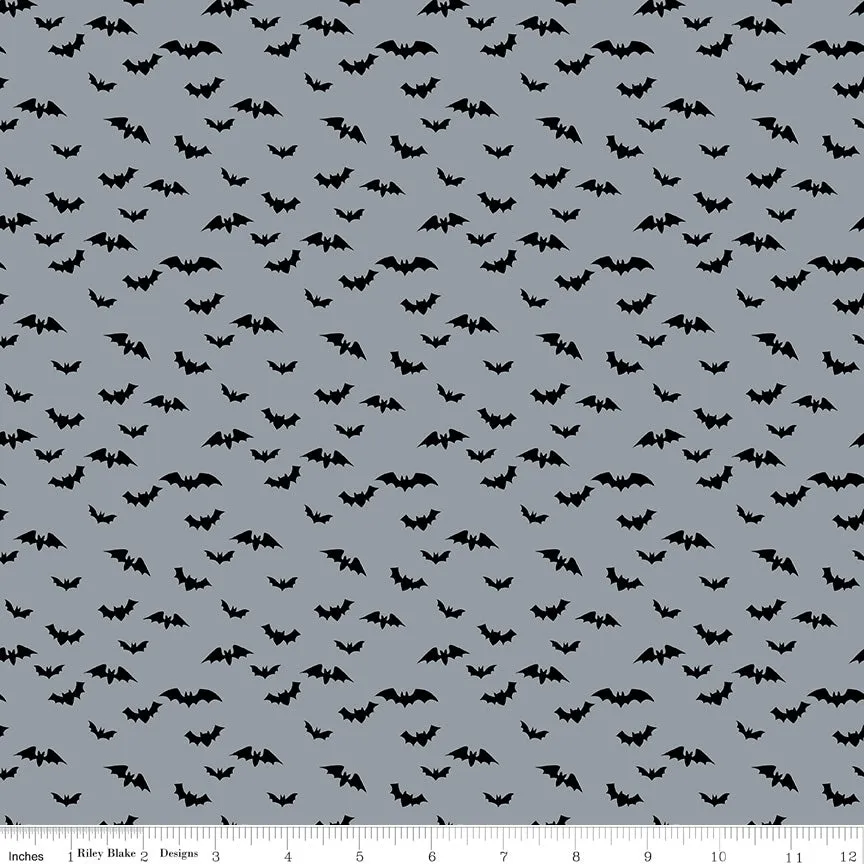 Sophisticated Halloween | Bats Fog by My Mind's Eye for Riley Blake | C14625-FOG