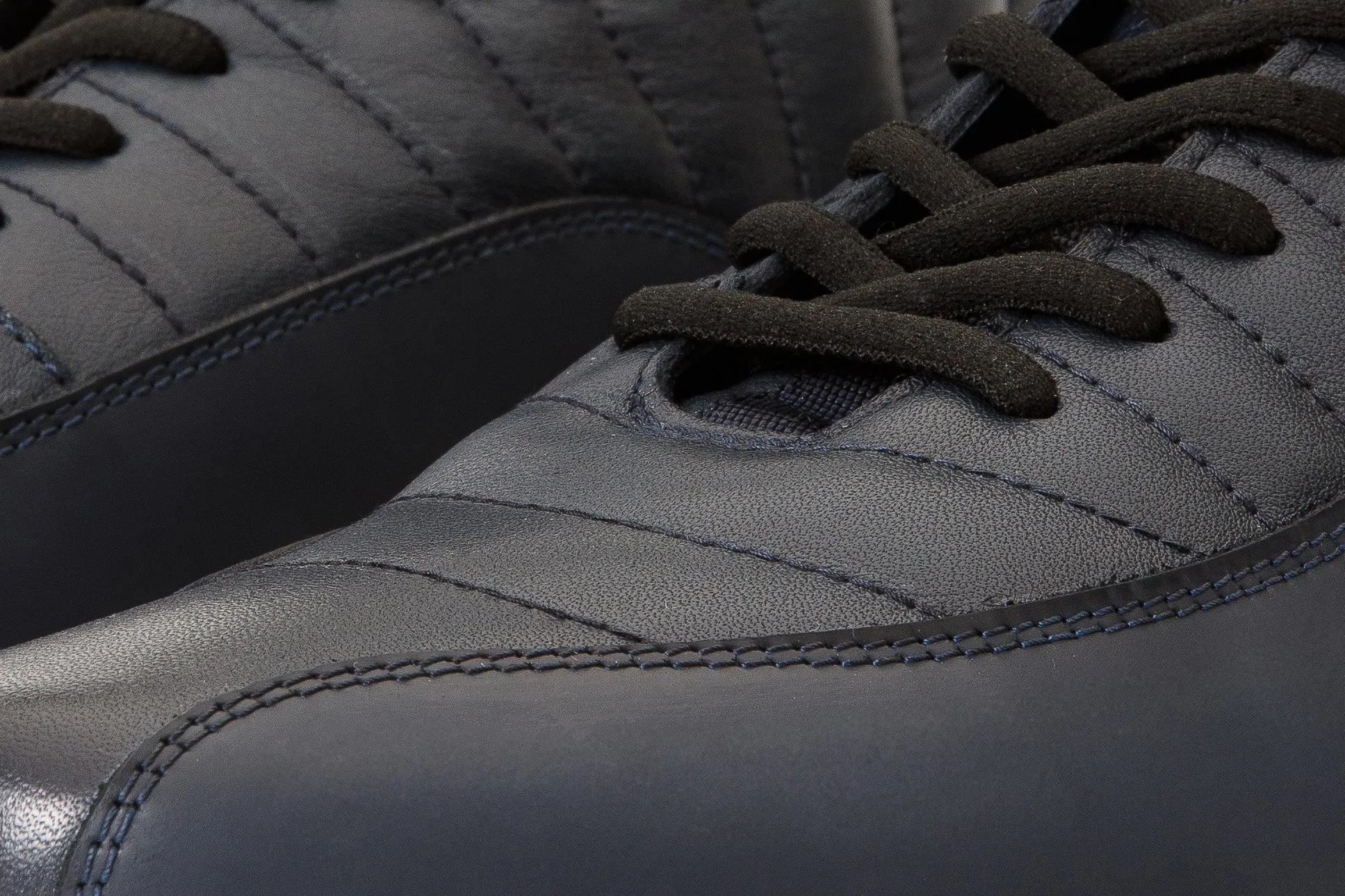 The Merter Navy Blue Leather Casual Lace-Up Men Boot