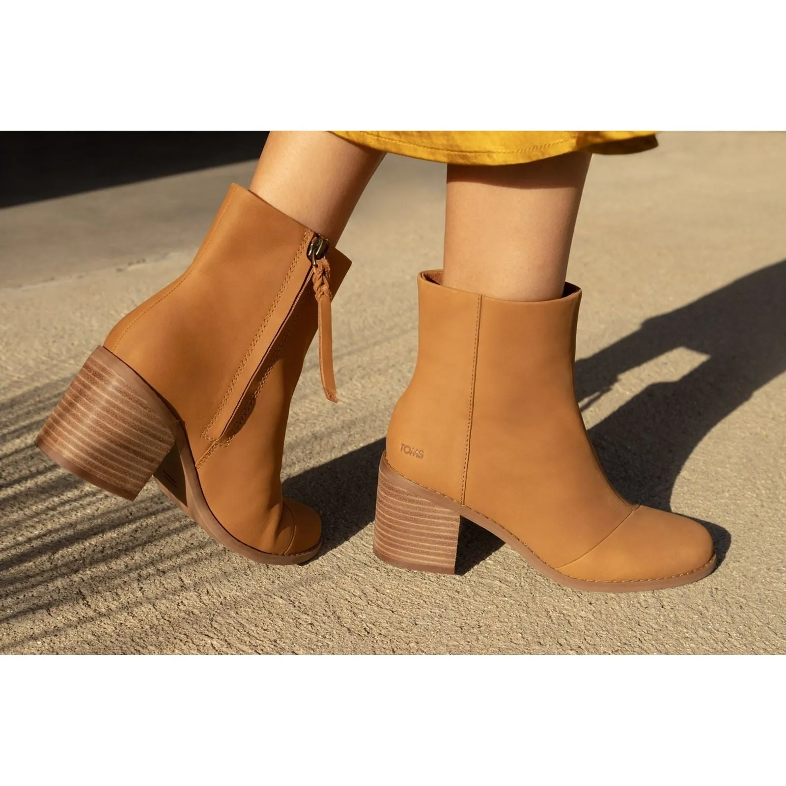 TOMS Evelyn Leather Women's Tan Boots