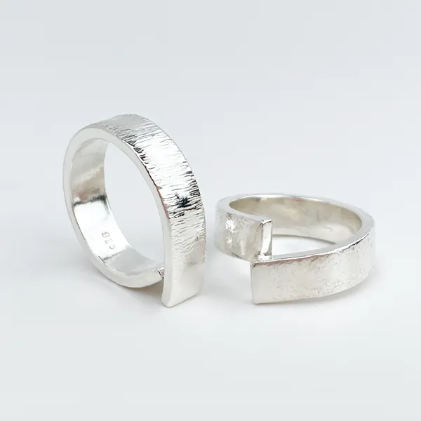 Ultra Modern Traditional Sterling Ring Band Collection (multiple styles)