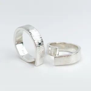 Ultra Modern Traditional Sterling Ring Band Collection (multiple styles)