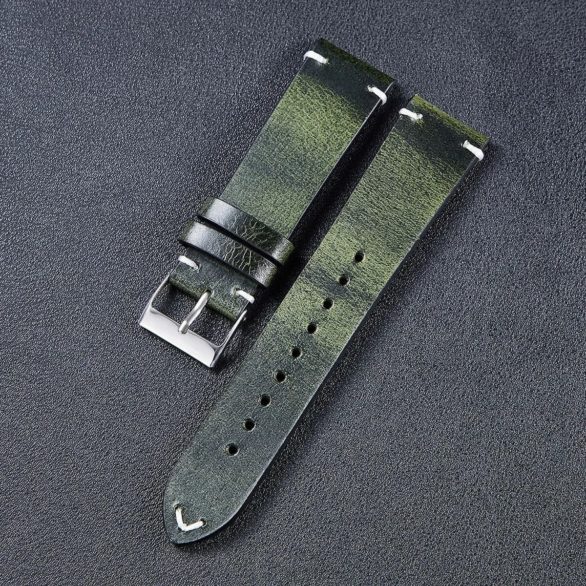 Vintage Oiled Leather Watch Straps Compatible with the Garmin Bounce